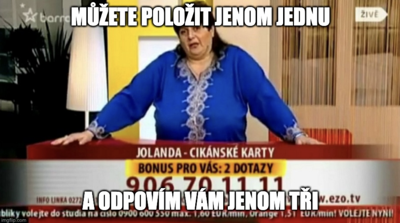 Můžete položit jenom jednu