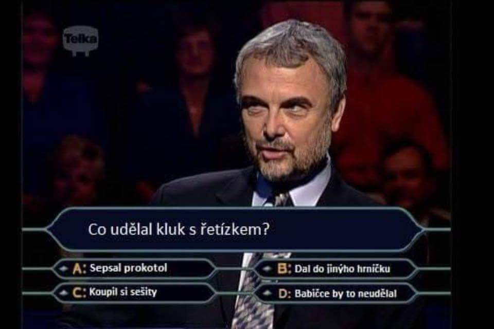Parodie na Chcete být milionářem? — „Co udělal kluk s řetízkem?